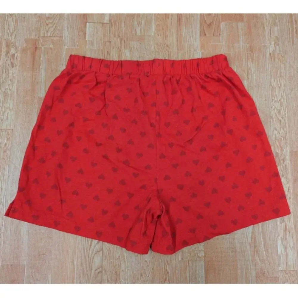 Disney Store Mickey Mouse Red Hearts Women's Sleep Lounge Shorts Medium - Picture 2 of 5